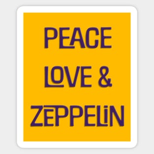 Peace Love & Zeppelin Sticker